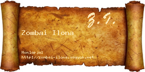 Zombai Ilona névjegykártya