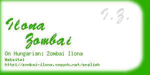 ilona zombai business card